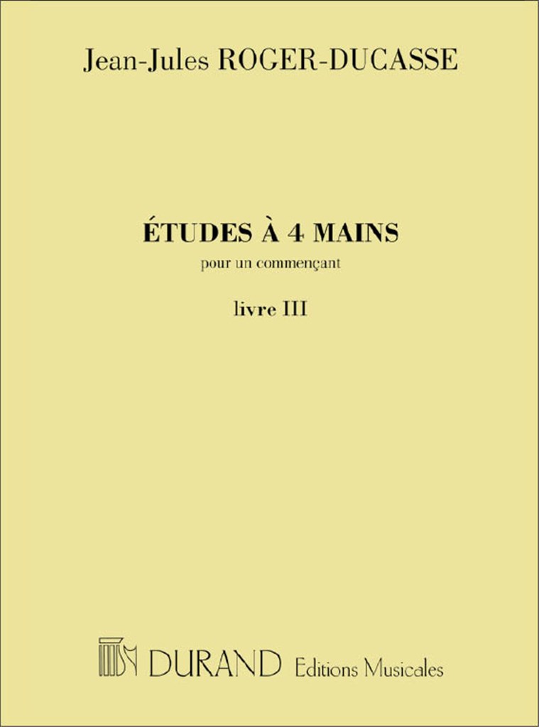 Etudes A 4 Mains Pour Un Commencant Livre Iii